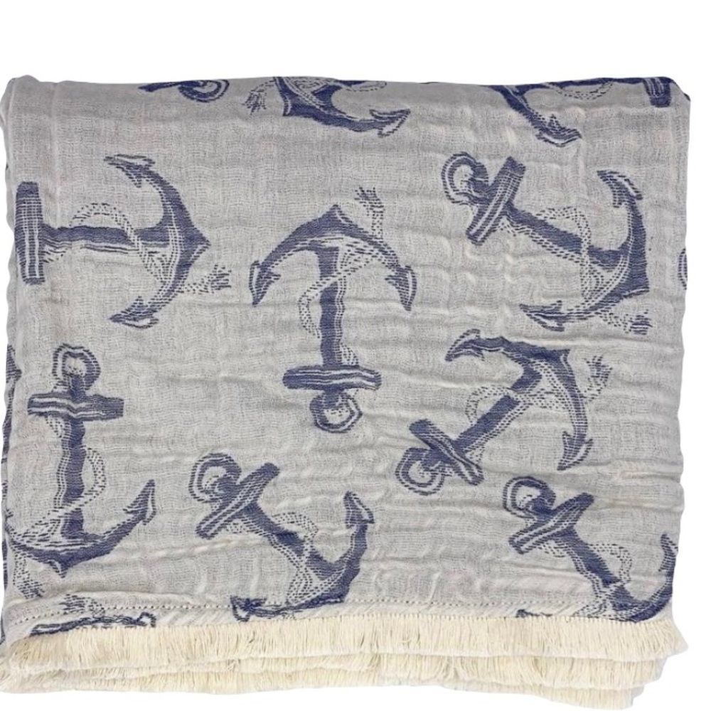 New 50x70 inch Anchor Design Soft Throw Blanket